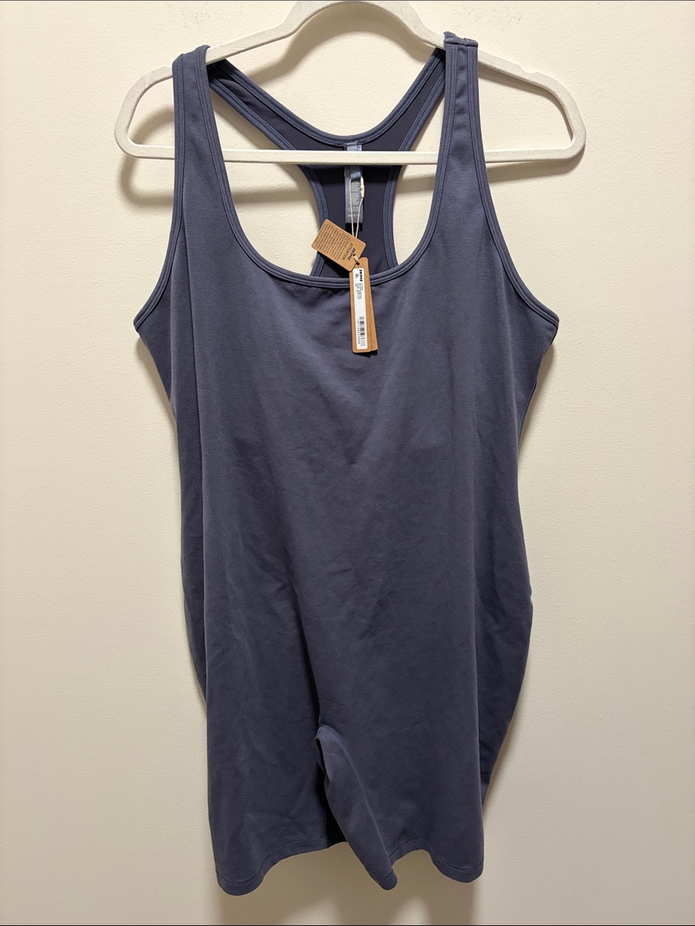 Skims Steel Blue Outdoor Mid Thigh Bodysuit One Piece Romper Sz 4X